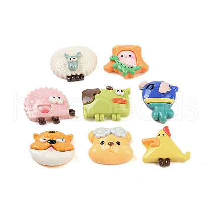 Animals Opaque Resin Decoden Cabochons RESI-A036-06-1