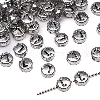 50Pcs Silver Plating Acrylic Beads PW-WG2E8AD-15-1