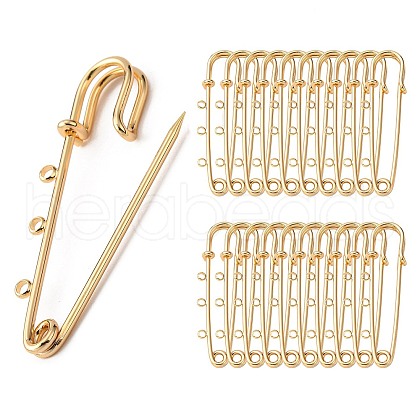 Iron Brooch Findings KK-S345-025-1-1