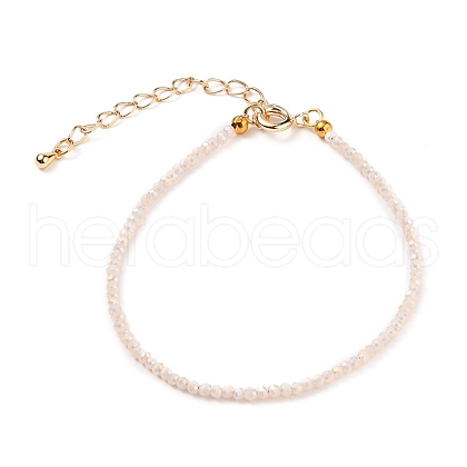 Faceted Electroplate Glass Beaded Bracelets BJEW-JB05693-04-1