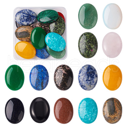 Fashewelry 14Pcs 14 Style Mixed Gemstone Cabochons G-FW0001-06-1