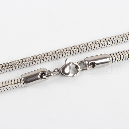 304 Stainless Steel Snake Chain Necklace Making STAS-P045-31P-1