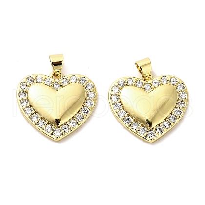 Brass Micro Pave Cubic Zirconia Pendants KK-M324-13G-1
