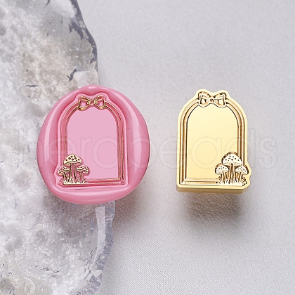Arch with Mushroom Brass Stamp Heads AJEW-H149-02G-1