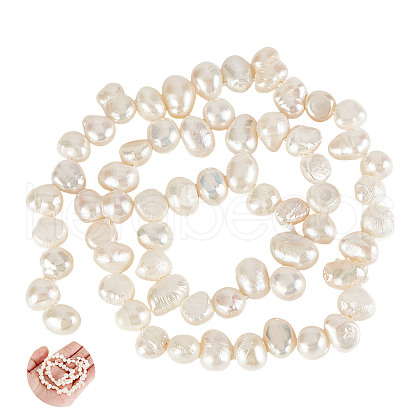 GOMAKERER 1 Strand Natural Cultured Freshwater Pearl Beads Strands PEAR-GO0001-22-1