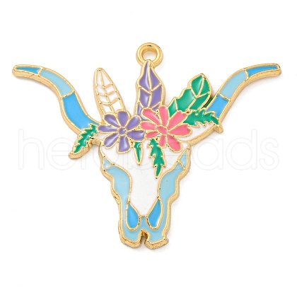 Alloy Enamel Pendants FIND-Z049-02B-02G-1