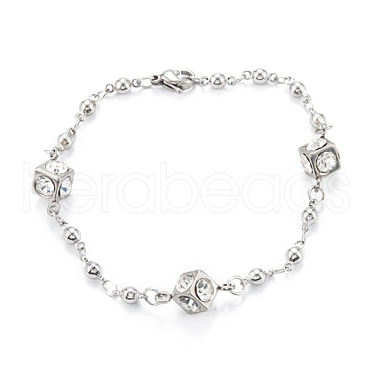 304 Stainless Steel Link Bracelets STAS-A052-20P-1