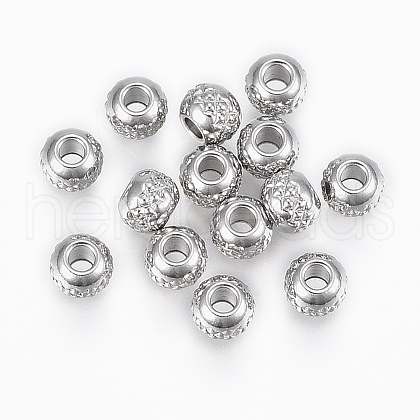 201 Stainless Steel Beads X-STAS-G154-37-6mm-1