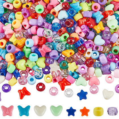 SUNNYCLUE 5 Styles Plastic Beads KY-SC0002-27-1
