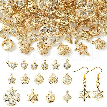 150Pcs 15 Styles Rack Plating Iron Pendants IFIN-YW0003-54-1