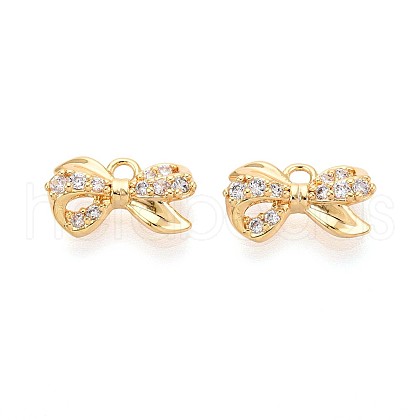 Brass Micro Pave Cubic Zirconia Charms KK-N263-86G-1