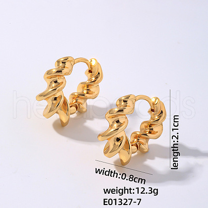 Geometric Hollow Earrings Women Stainless Steel Winter Ear Studs Fashion UN3143-3-1