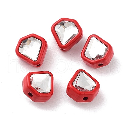 Spray Painted Alloy Bead PALLOY-H134-31-1