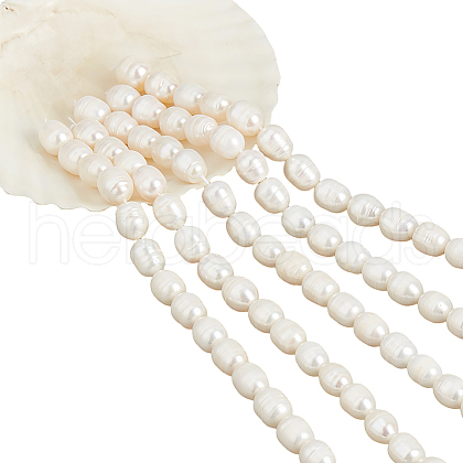  5 Strands Natural Cultured Freshwater Pearl Beads Strands PEAR-NB0002-60-1
