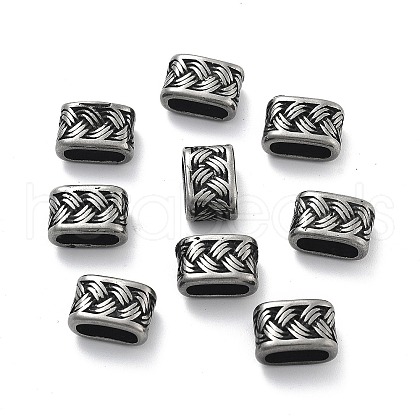 304 Stainless Steel Slide Charms/Slider Beads STAS-I181-045AS-1