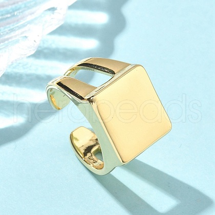 Brass Adjustable Open Cuff Rings for Women RJEW-A065-04G-1