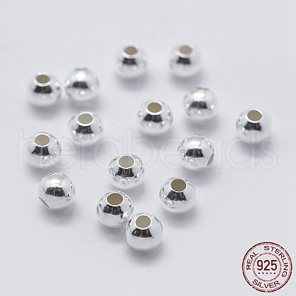 Sterling Silver Spacer Beads X-STER-K171-44S-4mm-1