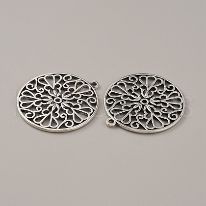 Tibetan Style Zinc Alloy Pendants TIBEP-WH0001-06AS-1