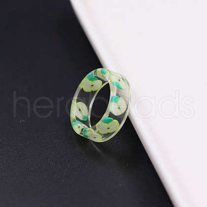 Transparent Resin Finger Rings WGC4E19-22-1