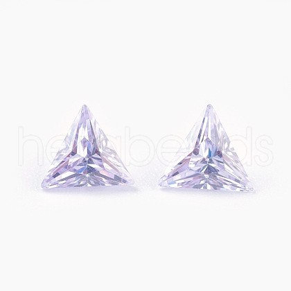 Cubic Zirconia Pointed Back Cabochons ZIRC-WH0001-A06-1