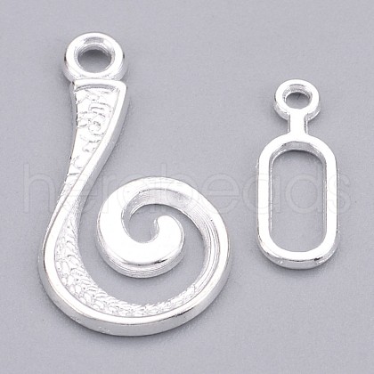 Alloy Hook and Eye Clasps PALLOY-DK-2008-S-1