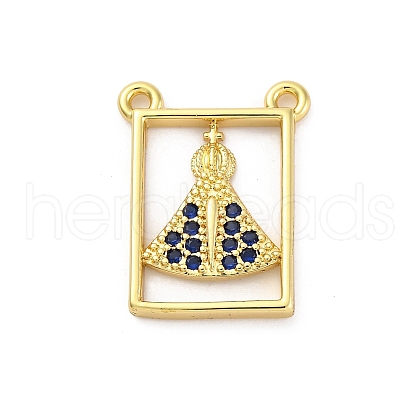 Brass Micro Pave Cubic Zirconia Pendants KK-U066-21A-G-1