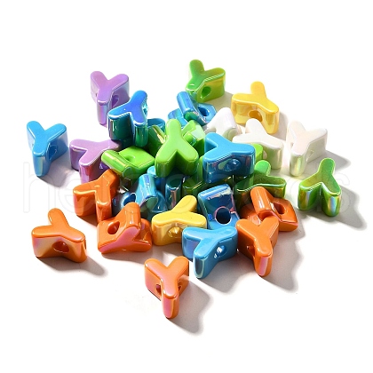 UV Plating Opaque Acrylic Beads SACR-Z007-01Y-1