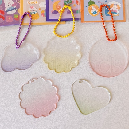 Gradient Style Transparent Acrylic Keychain ZXFQ-PW0001-067D-1