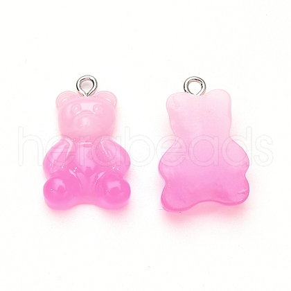 Gradient Color Opaque Resin Pendants RESI-R433-01C-1