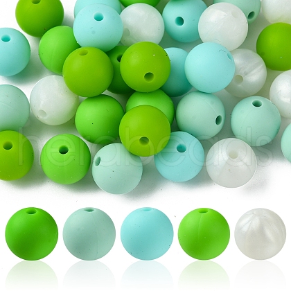 35Pcs Food Grade Eco-Friendly Silicone Focal Beads SIL-FS0001-22F-1