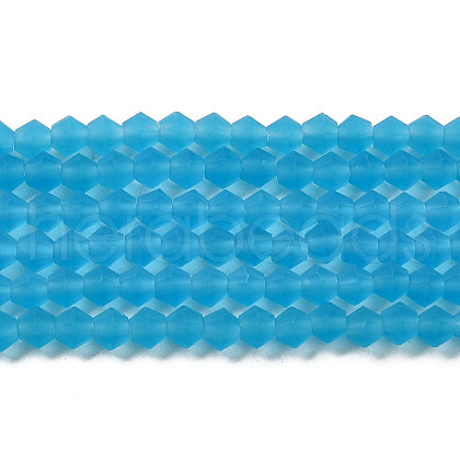 Imitate Austrian Crystal Frosted Glass Beads Strands EGLA-A039-T6mm-MD19-1