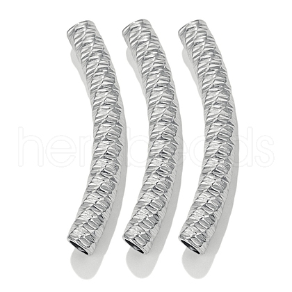 304 Stainless Steel Curved Tube Beads STAS-M071-03J-P-1