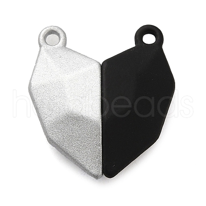 Spray Painted Alloy Magnetic Clasps PALLOY-Q461-04-1