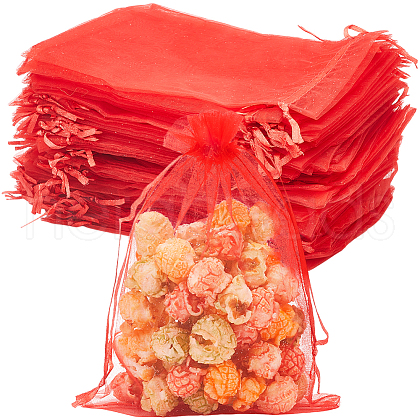 SOFPLATE 100Pcs Organza Bags Jewellery Storage Pouches Wedding Favour Party Mesh Drawstring Gift OP-SP0001-01A-1