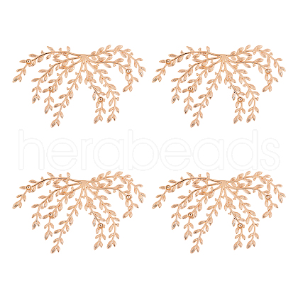 CHGCRAFT 4Pcs Brass Hair Findings KK-CA0002-78-1