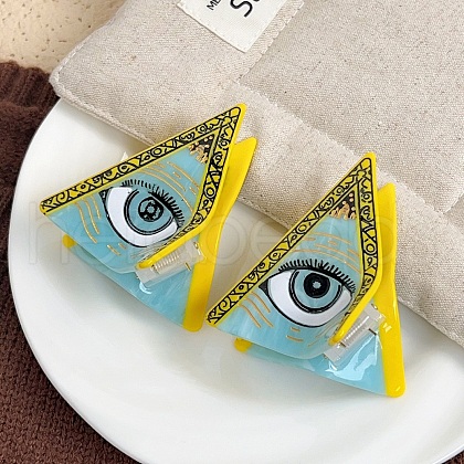 Eye Cellulose Acetate Claw Hair Clips PW-WGAEF2D-01-1