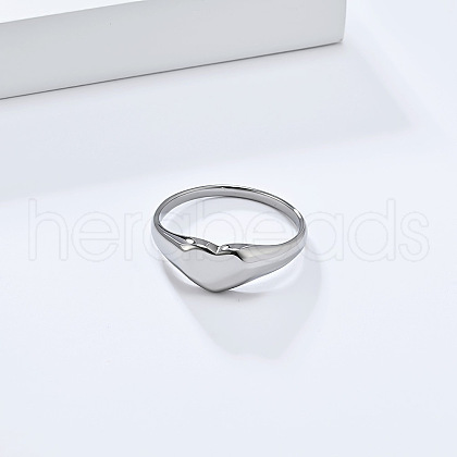 Heart 304 Stainless Steel Finger Rings for Women FS-WGDCCF4-02-1