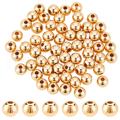 Rack Plating Brass Beads KK-LP0001-08G-03-1