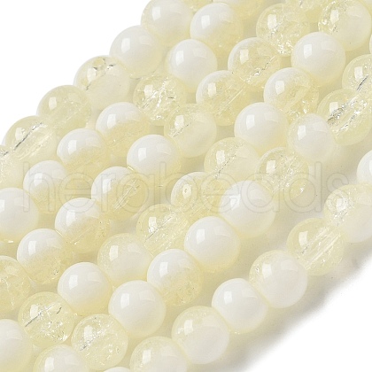 Crackle Glass Beads Strands X1-GLAA-U001-6mm-11-1