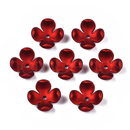 Rubberized Style Opaque Acrylic Bead Caps ACRP-T010-03-1