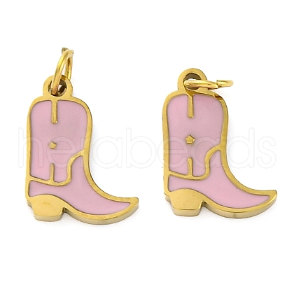 Ion Plating(IP) 304 Stainless Steel Enamel Charms X-STAS-Z104-05G-1