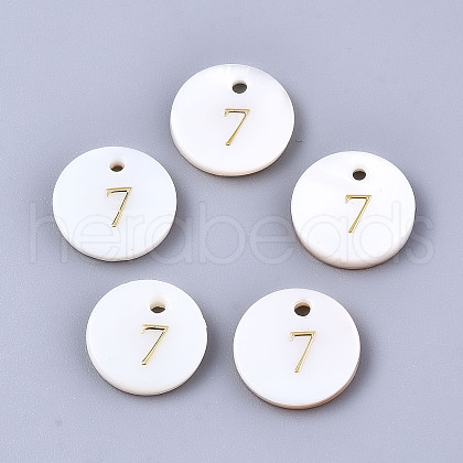 Natural Freshwater Shell Charms SHEL-Q023-07-1