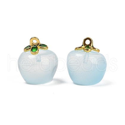 Transparent Glass Apple Pendants X1-DGLA-E004-16E-1