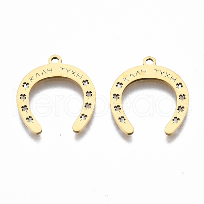 201 Stainless Steel Pendants STAS-Q240-028G-1
