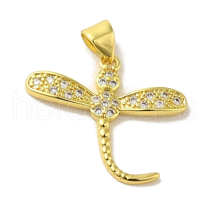 Brass Micro Pave Cubic Zirconia Pendants KK-Z042-04G-01-1