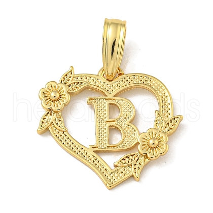 Heart Brass Pendants KK-I714-04G-B-1