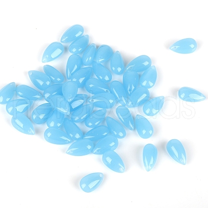 5Pcs Transparent Glass Beads X-GLAA-PW0001-25L-1