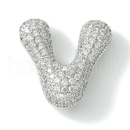 Rack Plating Brass Cubic Zirconia Pendants KK-S378-02P-V-1