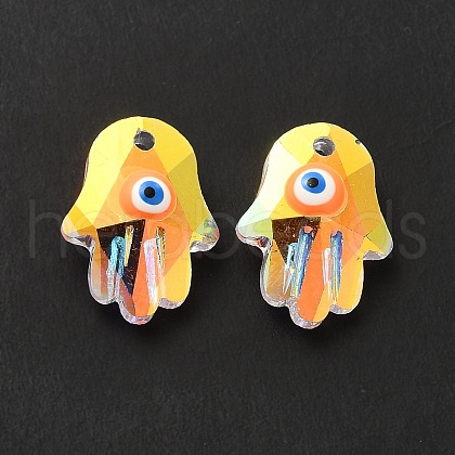 Evil Eye Glass Pendants G-P485-02A-1