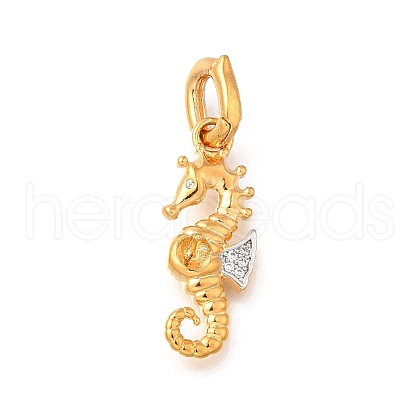 Brass Micro Pave Cubic Zirconia Pendants KK-S517-01B-G-1